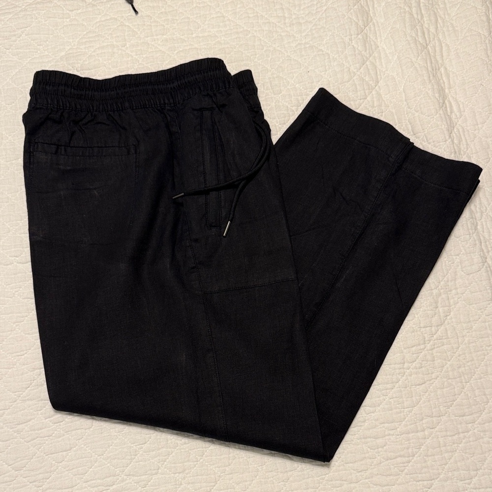 Athleta Retreat Linen High Rise Wide Leg Pant